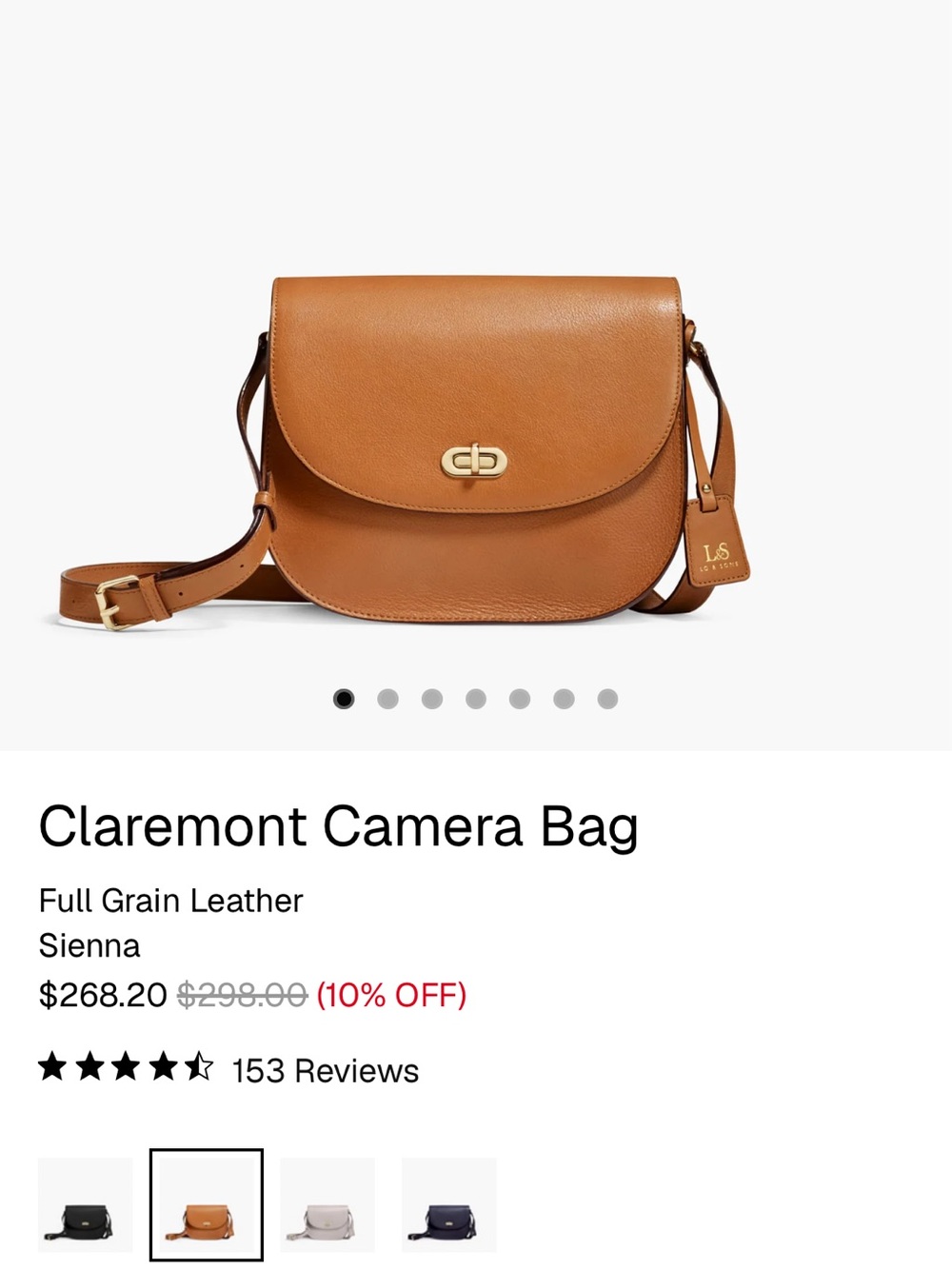 Lo & Sons Claremont Camera Bag in Sienna Brown